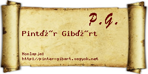 Pintér Gibárt névjegykártya